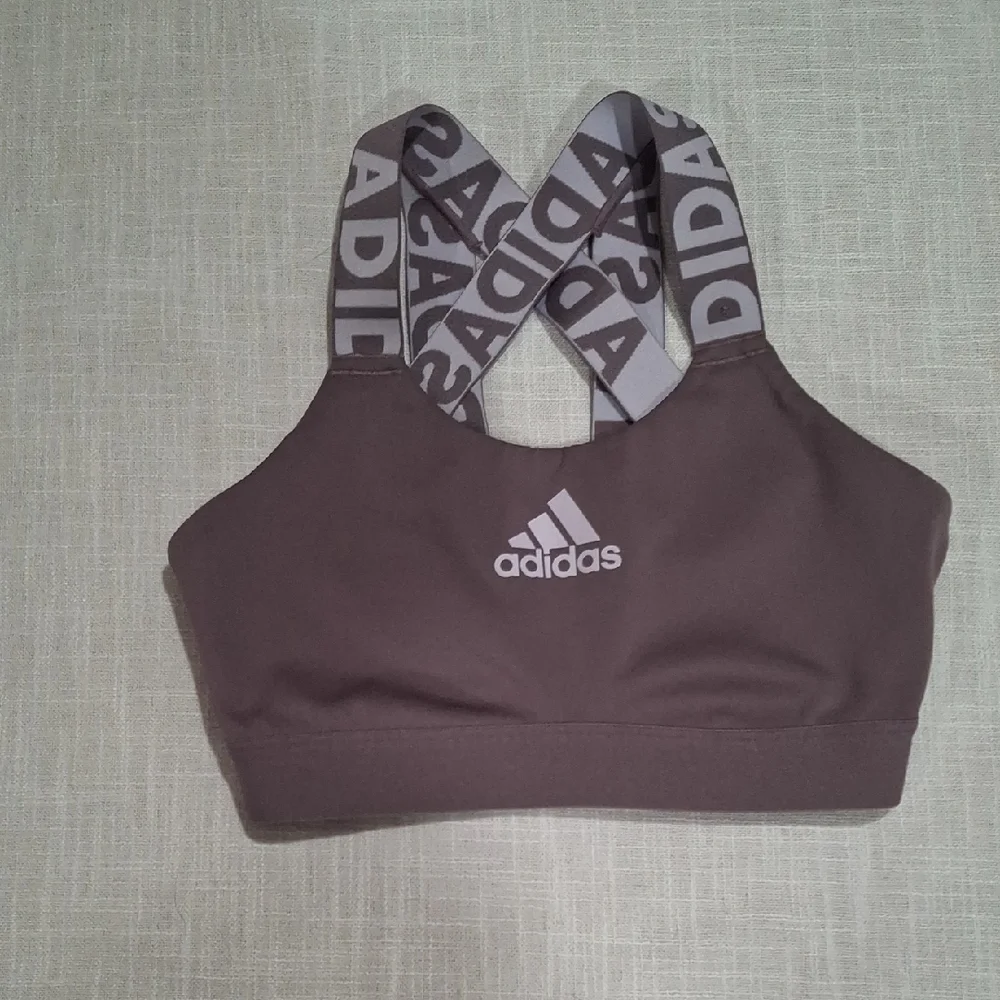 Adidas Lavender Cross-Back Sports Bra - Picture 3 of 7